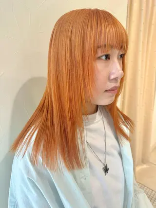 ミディアム 千葉ハイトーンカラー KASUMIのヘアスタイル
