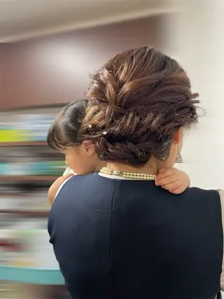 セミロング ヘアアレンジ katae sayoriのヘアスタイル