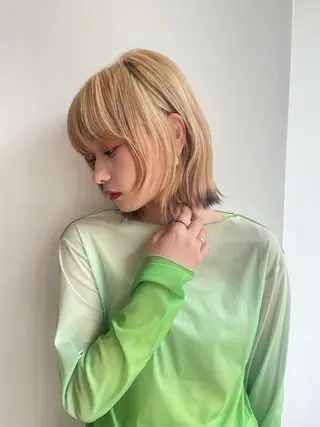 ショート カラー ヘアアレンジ 🤎カット/ブリーチ /縮毛矯正/大宮🤎のヘアスタイル