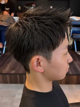 ショート メンズ MEN’S SALON Cyf 千葉所属・フェザーパーマ/ 韓国/橋本修杜のヘアスタイル