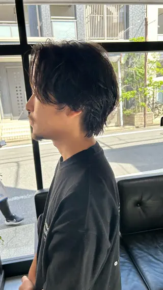 ミディアム パーマ メンズ fifth 原宿　【フィフス】所属・fifth/メンズ パーマ/川﨑泰就のヘアスタイル