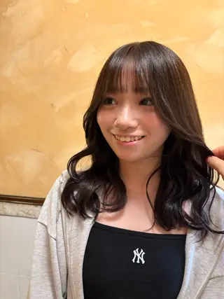 カラー ブリーチなしカラー 透明感／ボブ　ユミのヘアスタイル