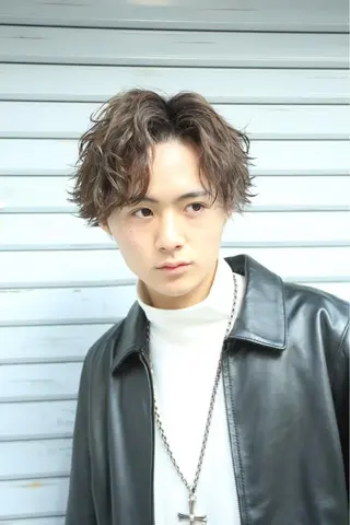 ショート カラー パーマ ヘアアレンジ メンズ キッズ ネイル マツエク・マツパ アイブロウ PERCUT大阪堀江店所属・メンズヘアのカリスマ 北地 空のヘアスタイル