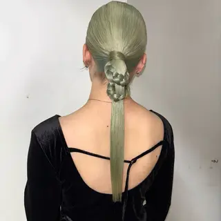 ロング カラー ヘアアレンジ hair salon　丹tan所属・Rena✴︎トレンド ×スタンダードMIXのヘアスタイル