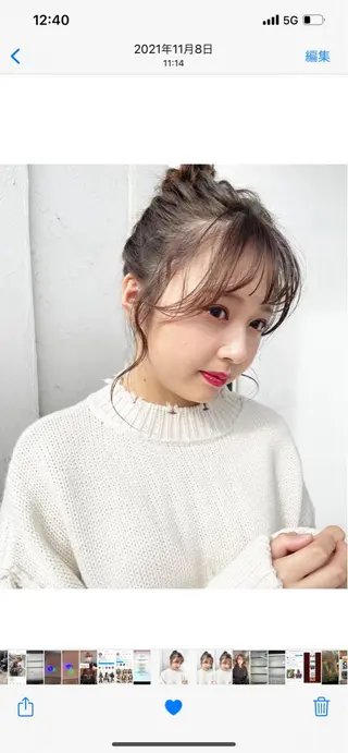 ミディアム 剣持友希/ifh iizuka/高崎のヘアスタイル