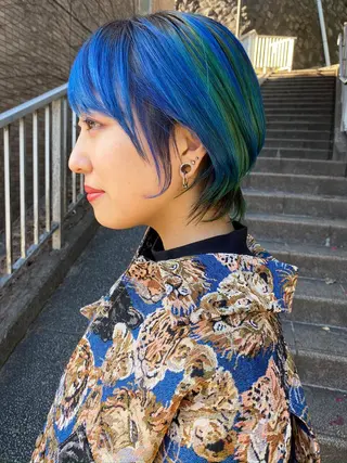 ショート StellA所属・アートディレクター ワダヒサノリのヘアスタイル