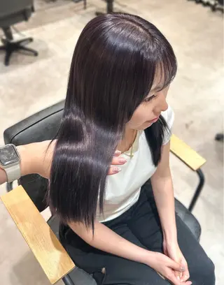 ロング カラー 透明感カラー、ネイル COCORO🎀☘️のヘアスタイル