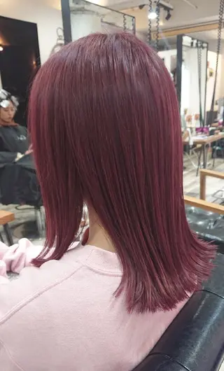 セミロング カラー ACROあべの店所属・艶カラー/インナー /グラデ/大西小百合のヘアスタイル