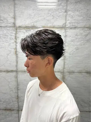 ショート パーマ メンズ メンズ/パーマ/ 短髪/京都駅/井上光のヘアスタイル