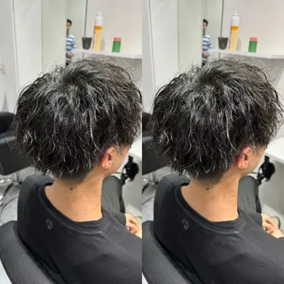 ショート メンズパーマ/艶 モテカラー/福井悟朗のヘアスタイル