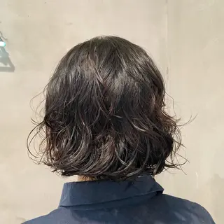 ミディアム くびれボブ/艶カラー /髪質改善🌷喜美花のヘアスタイル