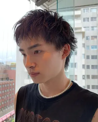 ショート メンズ グランジヘア 無造作ヘアHYUGAのヘアスタイル