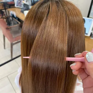 セミロング 為近日向子🐥暖色 💘顔周りカット🌈のヘアスタイル