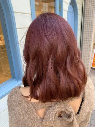 ミディアム カラー 🍓韓国ヘア レイヤ ーカット🍓笠原 葵のヘアスタイル