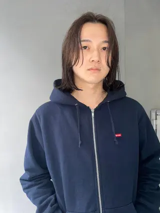 ミディアム パーマ カラー CEINE OURのヘアスタイル