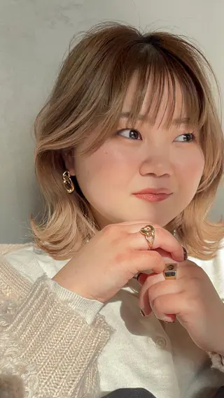 ミディアム カラー 博多ブリーチ /Ririkaのヘアスタイル