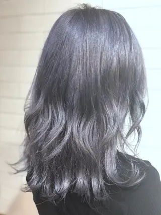 セミロング 🤍髪質改善➕透明感 カラー🤍川上葵のヘアスタイル