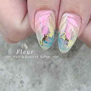 ロング ネイル nail&eye ♡Fleur♡のネイルデザイン