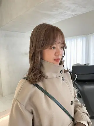 セミロング カラー 🪞透けhair 🪞honokaのヘアスタイル