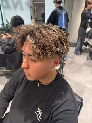 ショート カラー パーマ ヘアアレンジ メンズ メンズヘア◎ なぐらのヘアスタイル