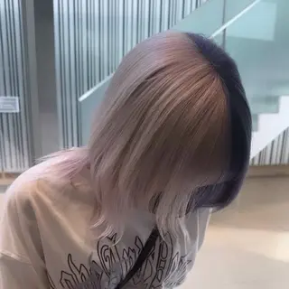 ミディアム カラー salowin iori原宿B1店所属・ハイトーン/髪質改善 原宿𝑺𝑬𝑵𝑨のヘアスタイル