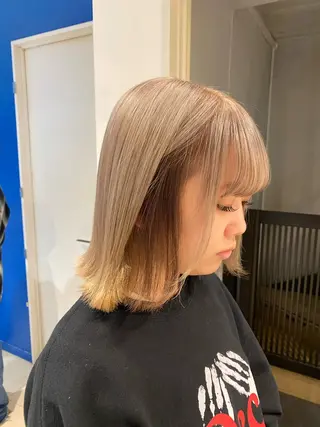 ミディアム 🌈評価No.1🌈 艶髪カラー❌エクステのヘアスタイル