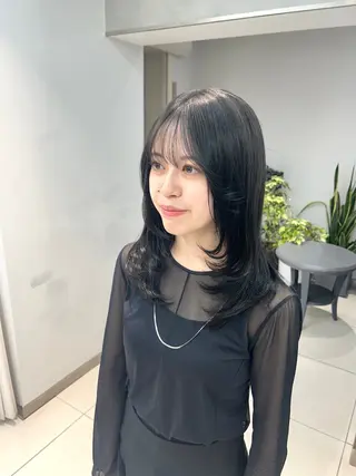 セミロング レイヤー×ツヤカラー 渋谷/kougaのヘアスタイル