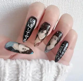 ネイル あゆ🎀/ワンホンネ イル/痛ネイルのネイルデザイン