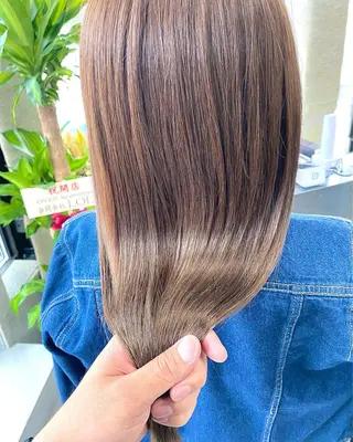 セミロング カラー パーマ OVER→三軒茶屋 /縮毛矯正・髪質改善のヘアスタイル