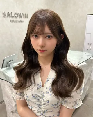 ロング カラー SALOWIN原宿AROA店所属・顔まわり神カット✂︎ 齋藤雄大【表参道】のヘアスタイル