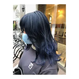 ロング カラー メンズ 白髪ぼかし脱白髪染め 大塚綾のヘアスタイル