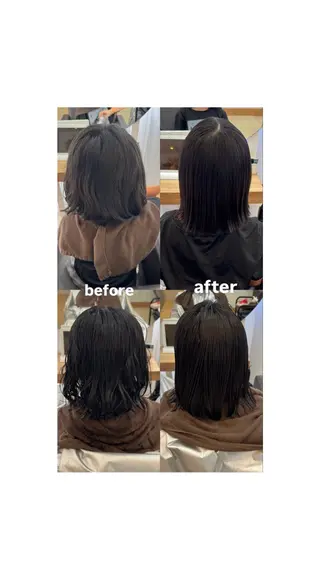 ミディアム lapereau ayanaのヘアスタイル