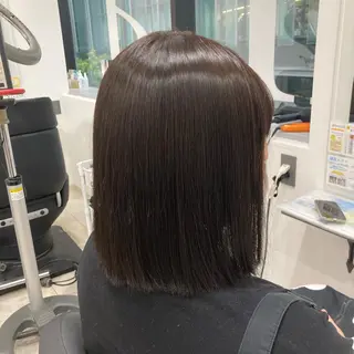 ミディアム パーマ ピンクカラー🎀 米津 美佑のヘアスタイル