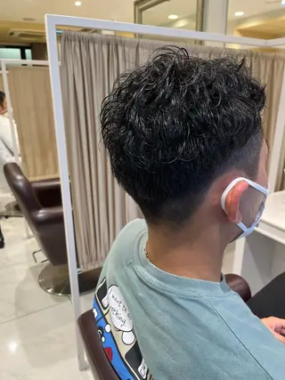 ショート パーマ メンズ 🍊オオノ リホ🍑のヘアスタイル