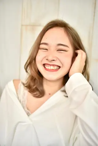 ミディアム カラー hair resort terrasse所属・長尾 圭のヘアスタイル