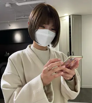 ショート カラー パーマ* 顔まわり似合わせのヘアスタイル