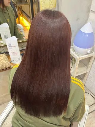 ロング カラー 艶髪/ハイトーン/ ヘアセット/モエノのヘアスタイル