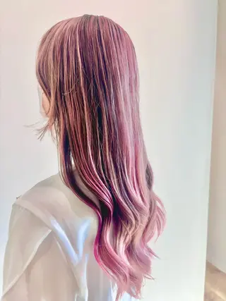 ロング カラー 古川 琴美のヘアスタイル