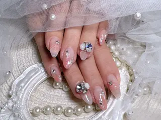 ネイル ネイルサロンAiri 長さ出し·シンプルのネイルデザイン