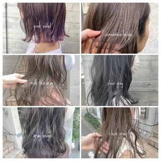 セミロング カラー ヘアアレンジ ブリーチなしで透明感 艶カラー【Ryo】のヘアスタイル