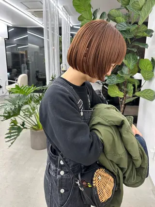 ショート カラー ボブ/レイヤー/ケア パーマ/リュウタのヘアスタイル