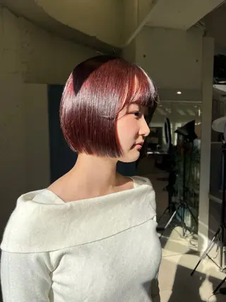ショート カラー パーマ ヘアアレンジ charme【 シャルム 】所属・ボブ/レイヤー/ nanamiのヘアスタイル