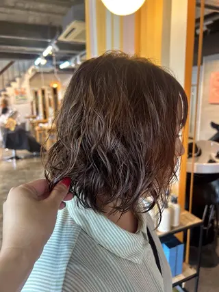 ショート パーマ 透明感カラー 暖色shihoのヘアスタイル
