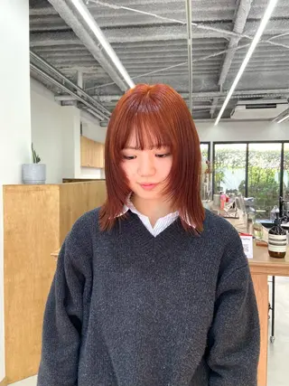 ミディアム カラー esu 心斎橋店所属・mana／ブリーチ なし／ベージュ／暖色のヘアスタイル