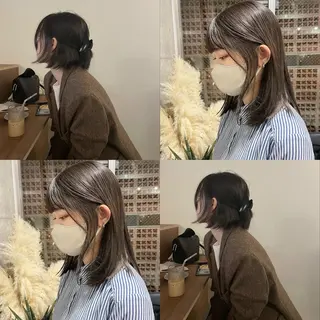 セミロング カラー 表参道/髪質改善・ 透明感 colorのヘアスタイル