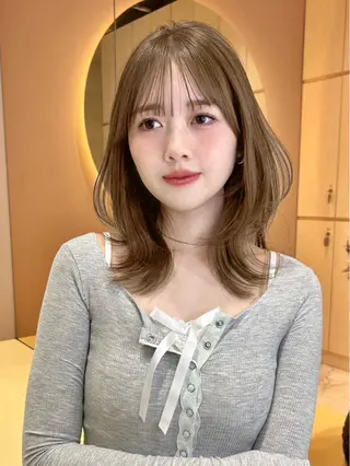 ミディアム カラー 設樂彩乃 /浦和/韓国ヘアのヘアスタイル