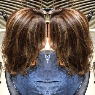 ミディアム カラー 大久保 隆蔵のヘアスタイル