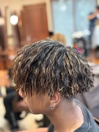 ショート カラー パーマ メンズ おしゃれ泥棒 石原メンズ特化美容師のヘアスタイル