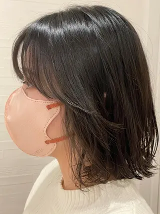 ミディアム 菅野 洸のヘアスタイル