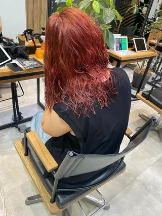 セミロング カラー パーマ ヘアアレンジ パーマ指名No1 /namiのヘアスタイル